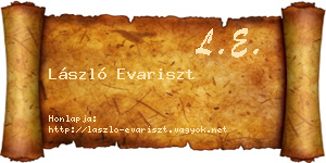 László Evariszt névjegykártya
